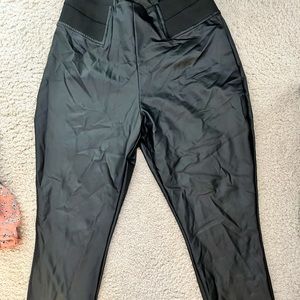 Faux leather leggings